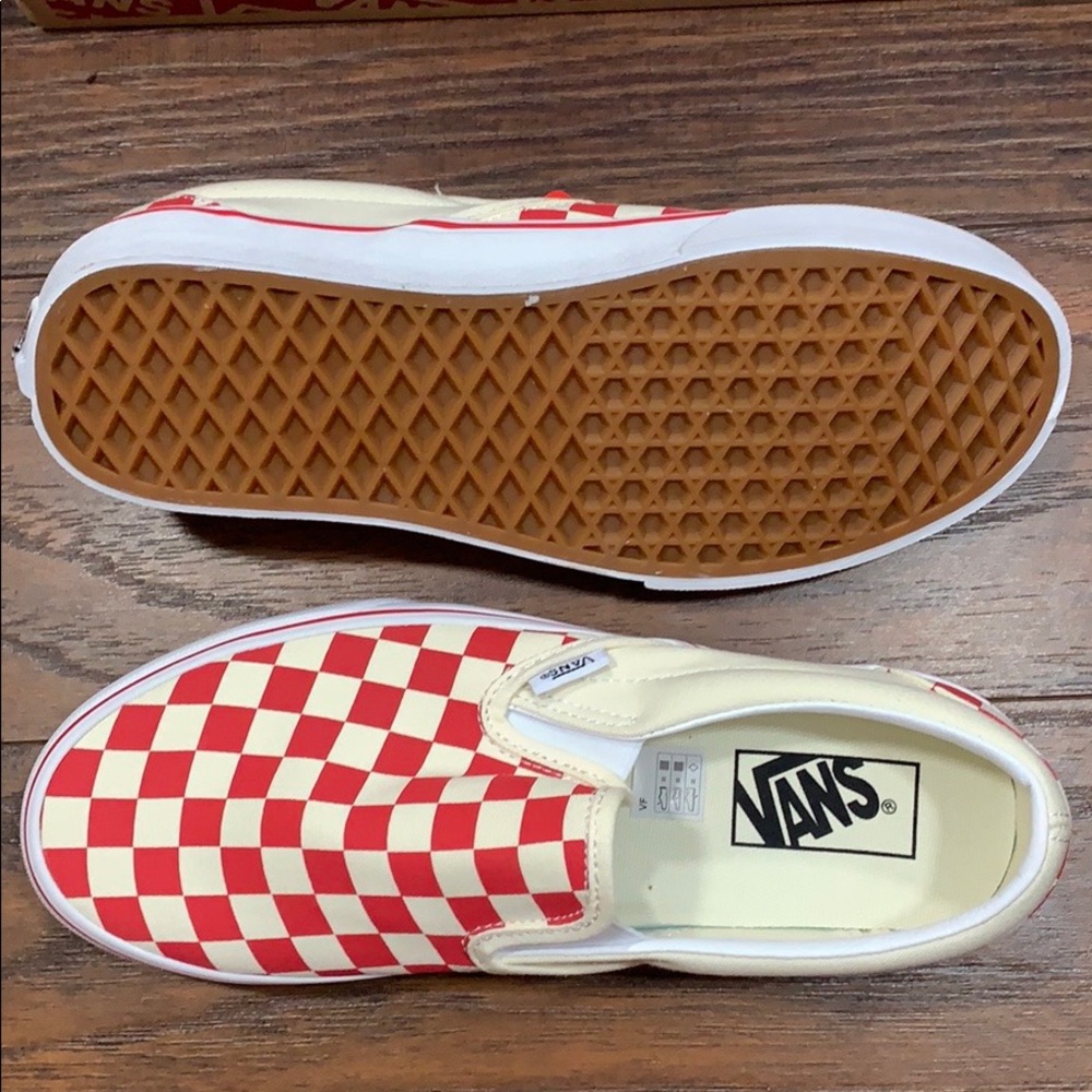 VANS CLASSIC SLIP-ON (Primary Check) Ring Red wmns - Picture 3 of 16